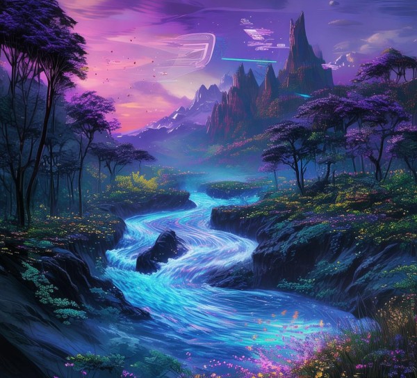 自然风景壁纸黑暗科技动态图，技术与生活的完美融合